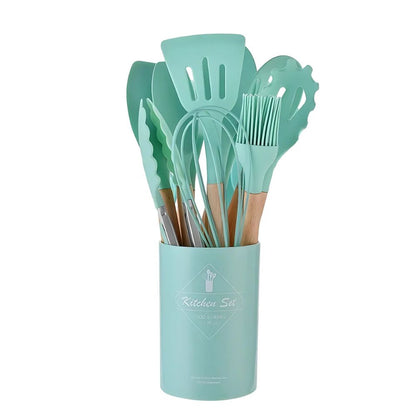 Silicone Non-Stick Cooking Utensils Set (12Pcs)