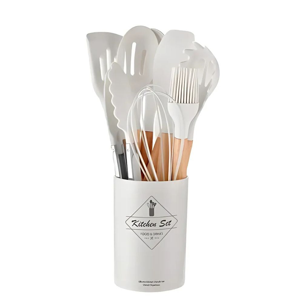 Silicone Non-Stick Cooking Utensils Set (12Pcs)