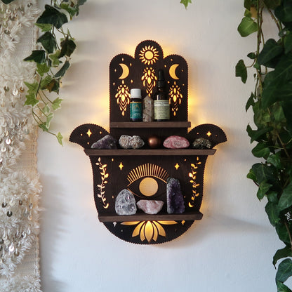 Hamsa Hand Wall Lights Shelf