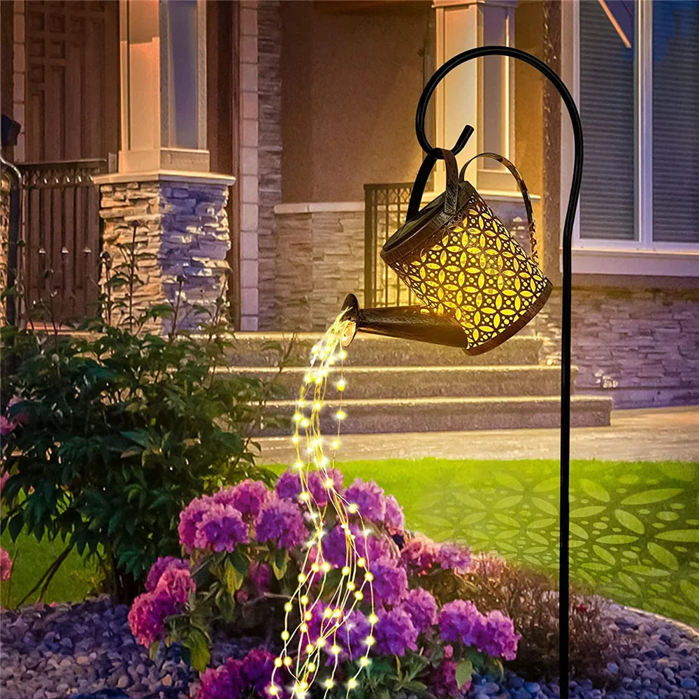 Solar Watering Can Outdoor Garden Lights