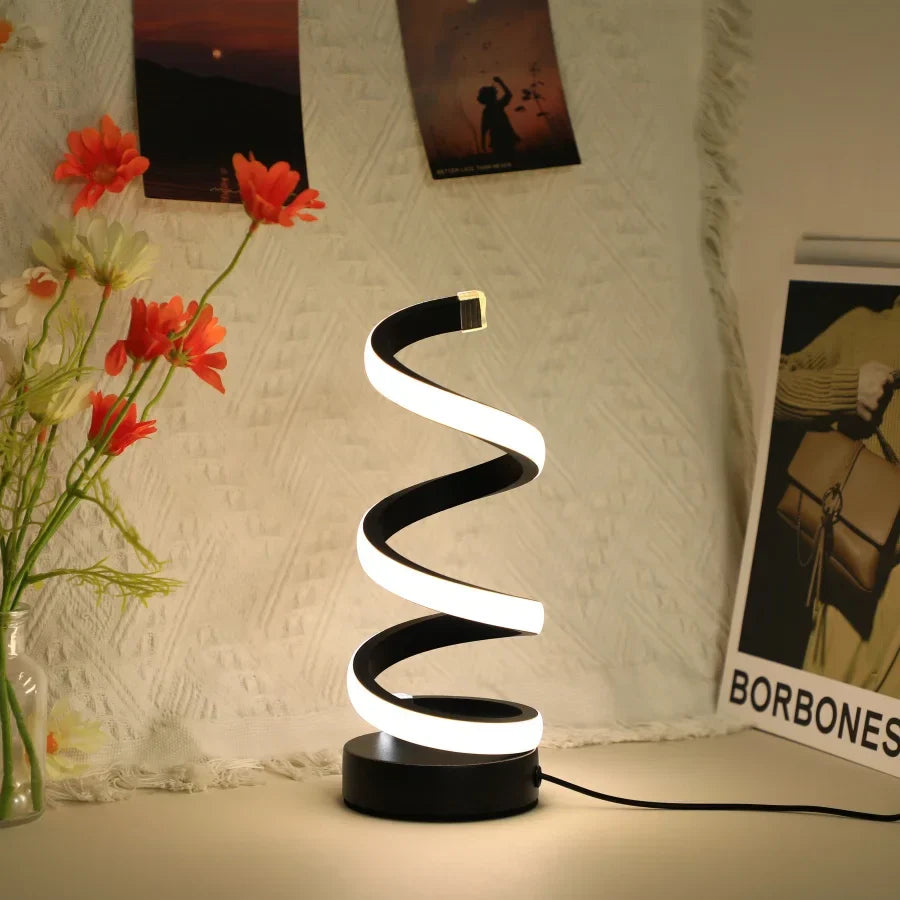 Spiral Modern LED Table Lamp