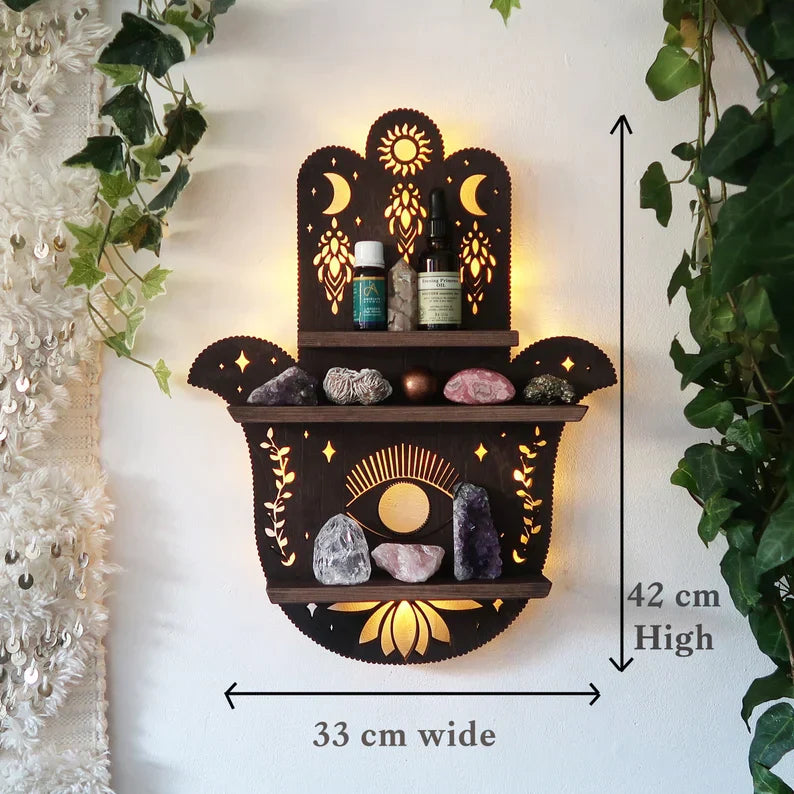 Hamsa Hand Wall Lights Shelf